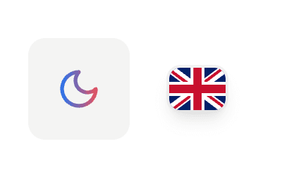 My Portal theme button showing the moon icon next to the language flag